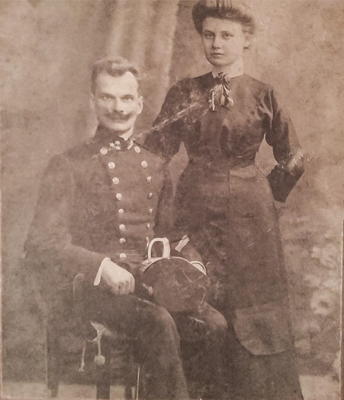 Wachrzmistrz Michał Bakoń z żoną Bronisławą z domu Bałandiuk