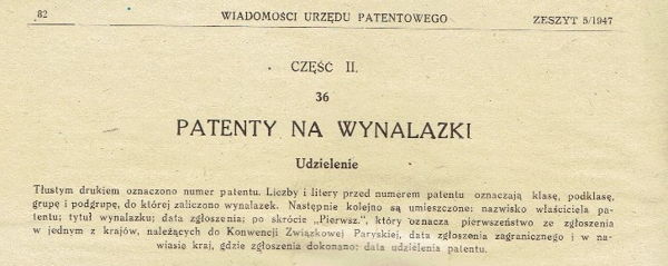 patenty na wynalazki m